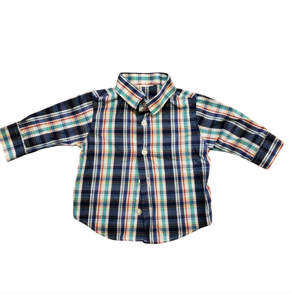 Plaid Button-Up Shirt